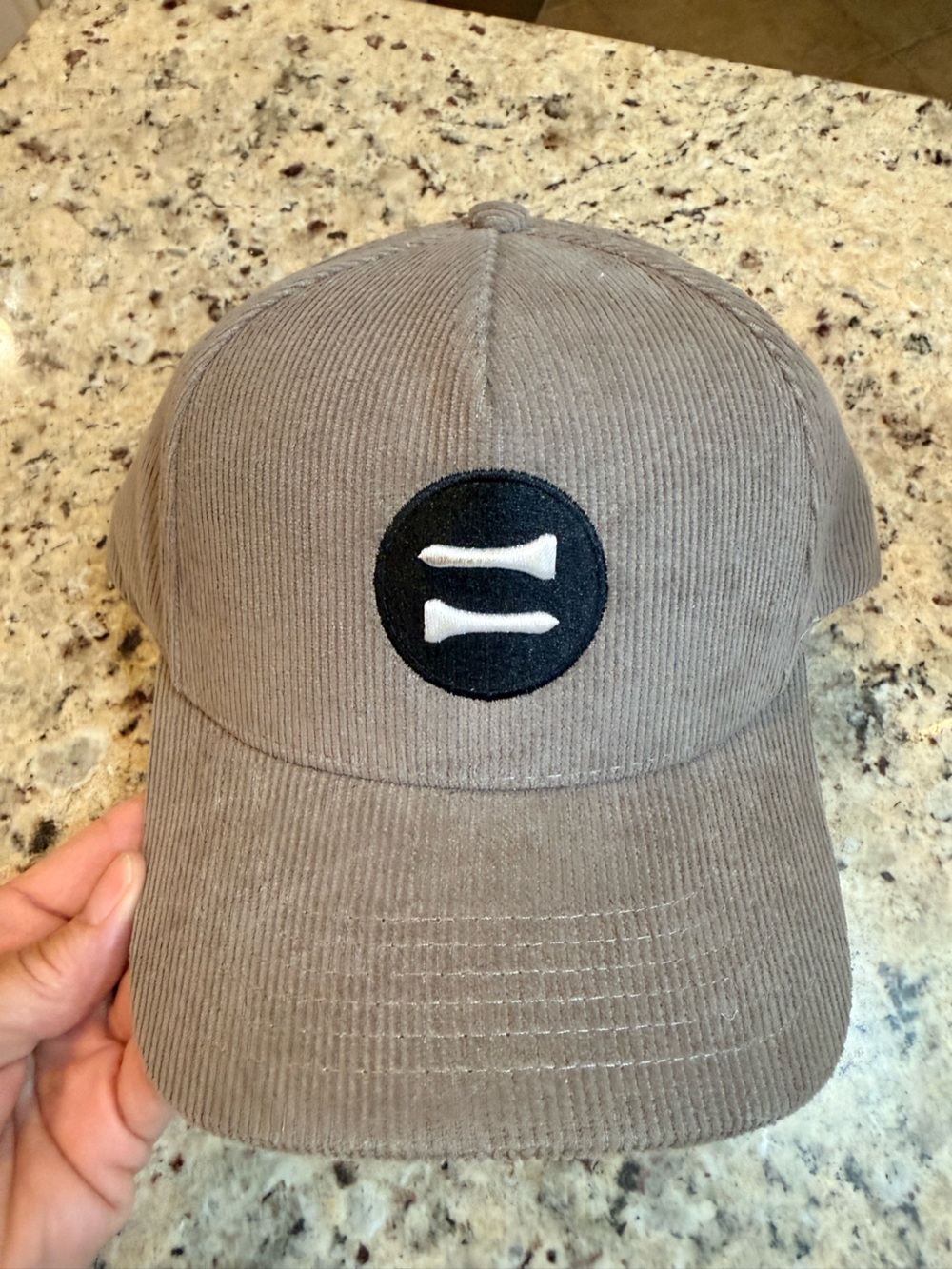 Fringe Golf Corduroy Baseball Cap with Embroidered Logo